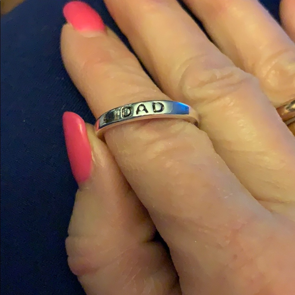 New Stainless Steel “DAD” Mens rings size  7 & 9